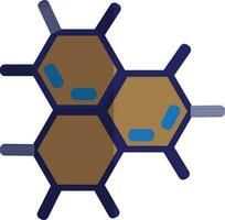 plano estilo molécula icono. vector