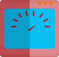 Red and blue voltmeter for measurement voltage. vector