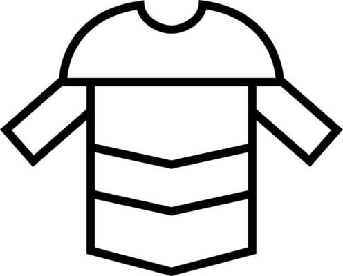 Line art Armor Costume icon in flat style.