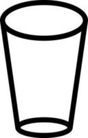 Line art illustration of Drink glass icon. vector