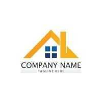 Real estate and home buildings vector logo icons template