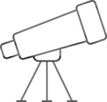 Isolated Microscope icon in line art. vector