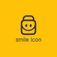 icono de sonrisa, sonrisa, diseño de logotipo vectorial, emoticonos felices, diseño divertido y felicidad de emoji vectorial vector