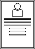 Blank line art document in flat style. vector