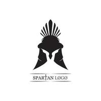 Spartan helmet logo template vector