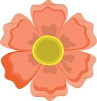 Orange and yellow flower. vector