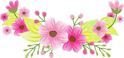 Colllection of flower for decorating concept in floral design element. vector