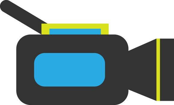 aislado vídeo cámara. vector