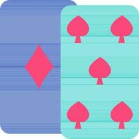 Illustration of playing card icon in color. vector
