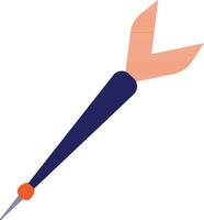 Dart arrow in blue and orange color. vector