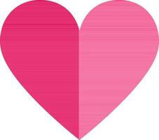 Pink heart in flat style. vector