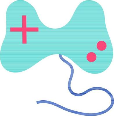 Video game remote icon for playing concept.