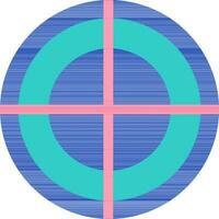 Target board icon for shooting game. vector
