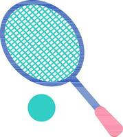 Tennis icon with ball and badminton for sport. vector