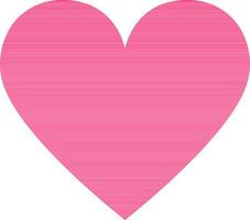 Pink heart in flat style. vector