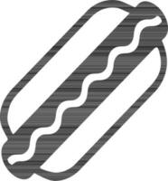 Flat illustration of hot dog, Sign or symbol. vector