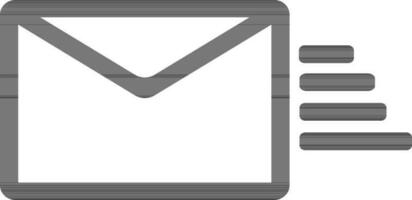 Glyph icon of mail in flat style. vector