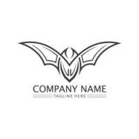 bat vector icon logo template