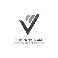 V Letter Logo Template vector