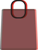 ilustración de negro y rojo compras bolsa. vector