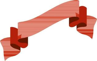 Decorative red ribbon, banner design. vector