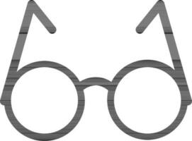 Spectacles icon isolated in black color. vector