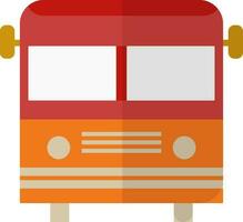 Front view of bus in flat style. vector