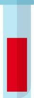 Icon of test tube in sky blue color. vector