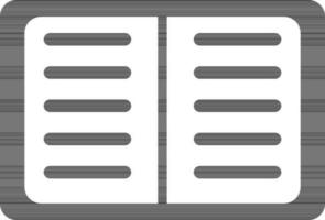 Isolated icon of open notebook. vector