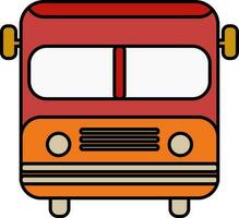 Front view of colorful school bus. vector