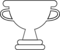 Isolated trophy cup in flat style. vector