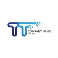 letra t, t logo vector fuente alfabeto diseño e icono t