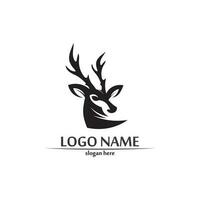 deer logo animal and mammal design and graphic vector