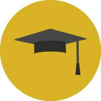 Illustration of graduation cap icon. vector