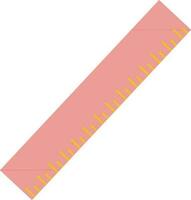 Flat style orange and yellow ruler scale. vector