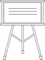 Black line art illustration of school board icon. vector