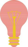 Orange and yellow light bulb on white background. vector