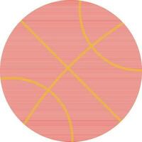 Flat style orange and yellow ball on white background. vector