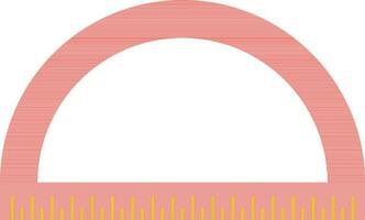Protractor ruler scale in flat style. vector