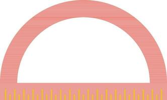 Protractor ruler scale in flat style. vector