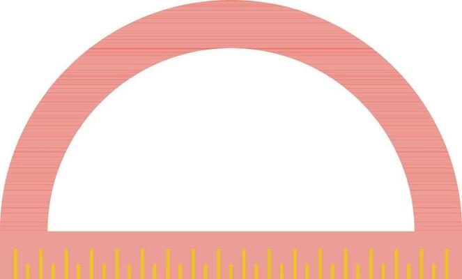 Protractor ruler scale in flat style.
