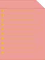 Isolated of orange and yellow checklist in flat style. vector