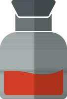 Flat gray and orange bottle. vector