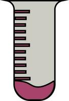 Gray and purple test tube. vector