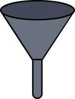 Flat style filter funnel. vector