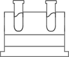 Flat style illustration of test tubes. vector