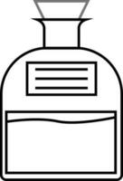 Black and white bottle. vector