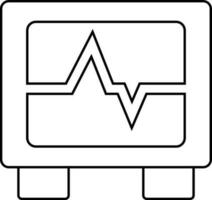 Mechanical ventilation in black and white color. vector