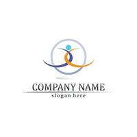 People logo, Team, Succes people work, Group and Community, Group Company and Business logo vector and design Care, Family icon Succes logo