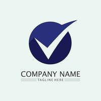 Checklist check mark logo vector or icon. Tick symbol in green color illustration. Accept okey symbol for approvement or cheklist design